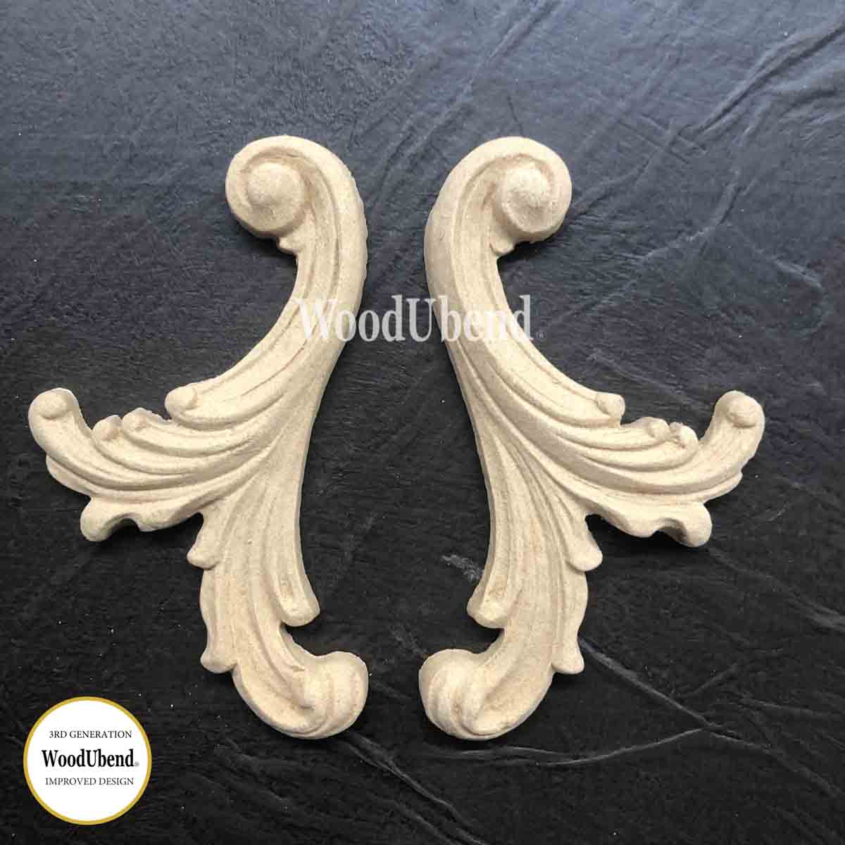 WoodUbend WUB1338 Set of two Decorative Plums