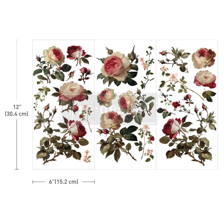 Midnight Rose Small Decor Transfer