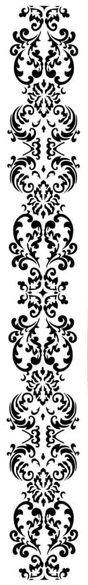 Posh Chalk Stencil Long Wall Panel