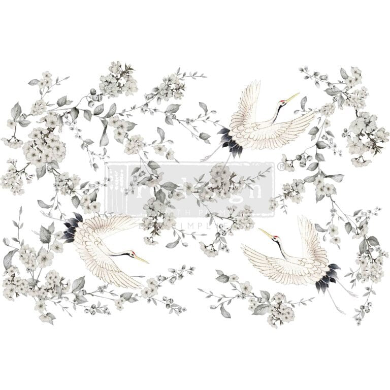 Silver Wings Flat Decor Transfer - Regained Relics
