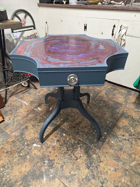 One‑of‑a‑Kind Art: Upcycling a Damaged Table with a Dirty Pour
