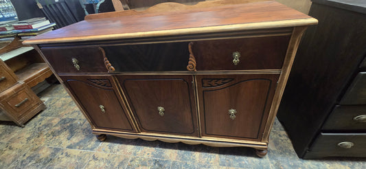 A Timeless Revival: Transforming a Dated Antique Sideboard into a Natural Beauty