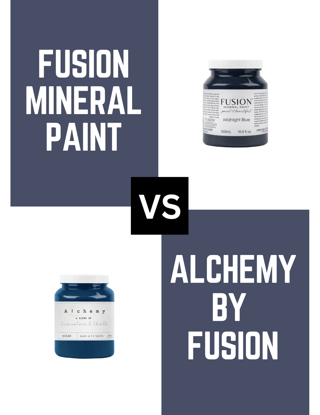Fusion Mineral Paint vs Alchemy Limestone/Chalk Style Paint for Furniture - Regained Relics