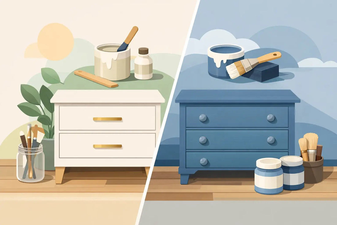 Fusion Paint vs Chalk Paint for Furniture - Regained Relics