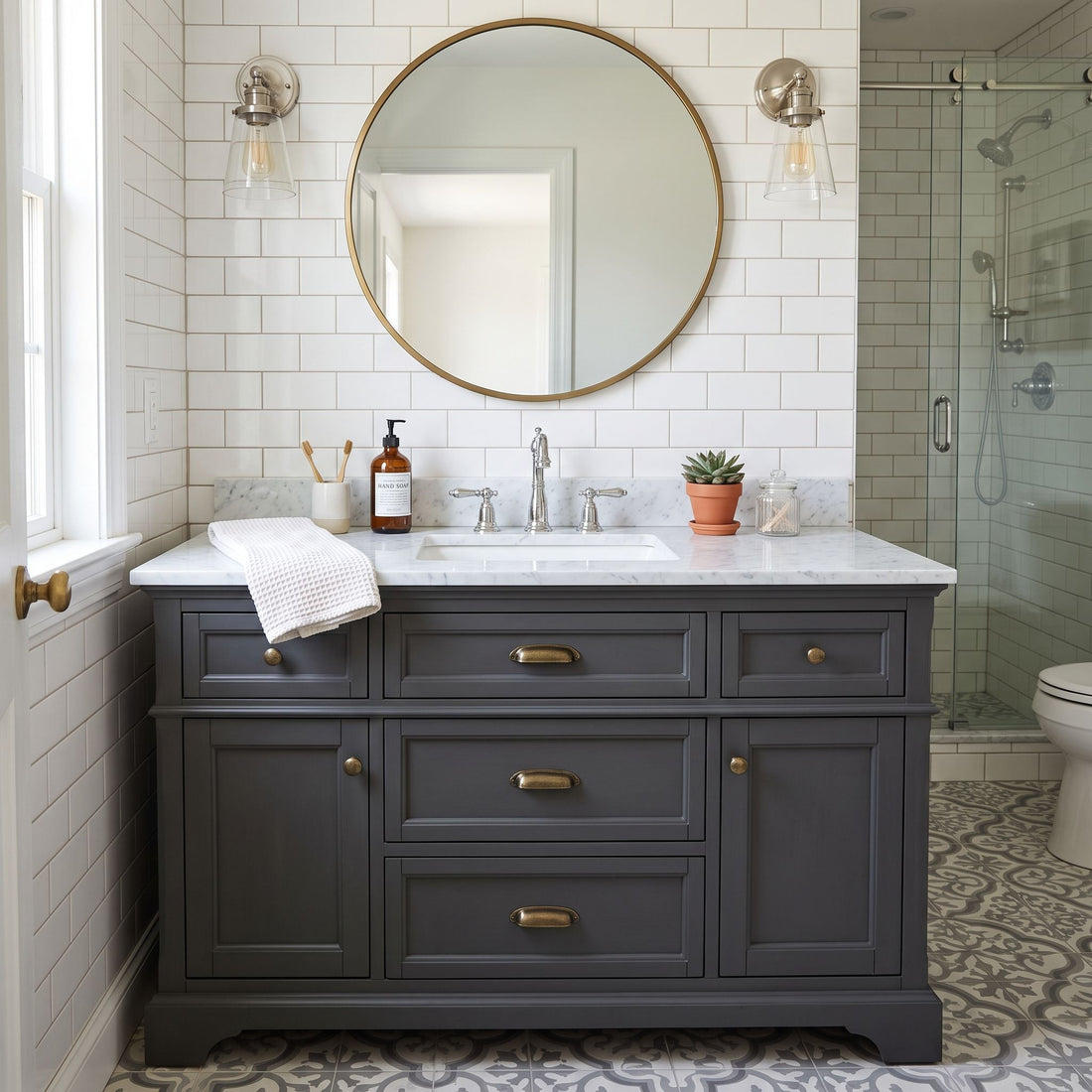 How to Paint a Bathroom Vanity for a Lasting Finish - Regained Relics