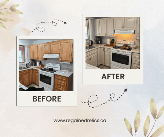 Oak Cabinet Paint Transformation That Lasts - Regained Relics