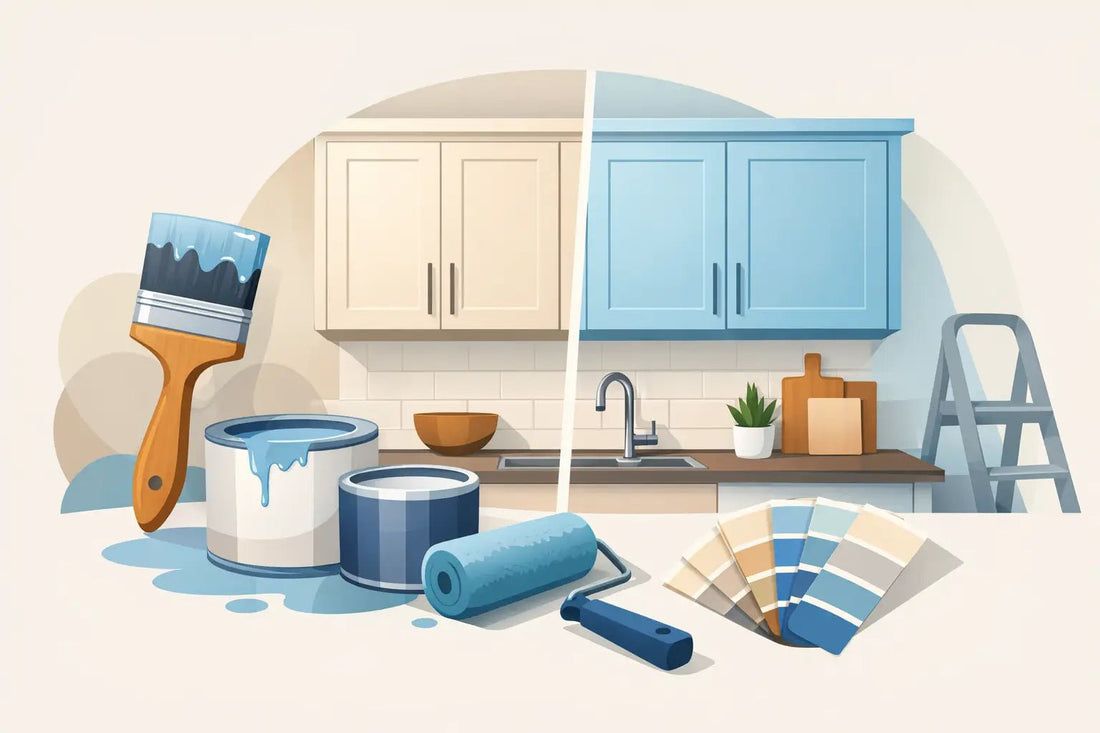 Your Guide to Painting Kitchen Cupboards - Regained Relics