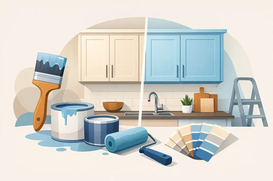 Your Guide to Painting Kitchen Cupboards - Regained Relics