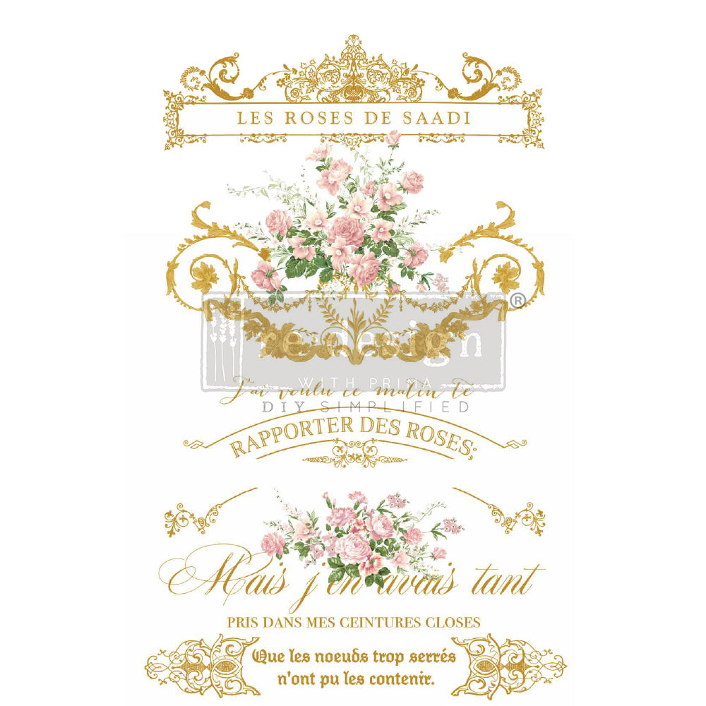 Redesign with Prima Les Roses Decor Transfer