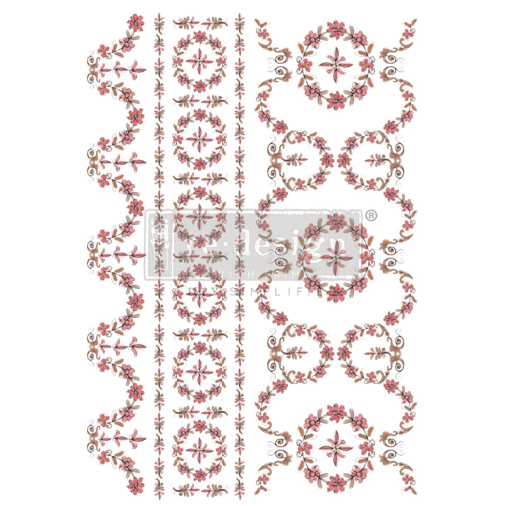 Redesign with Prima Flower Garland Decor Transfer