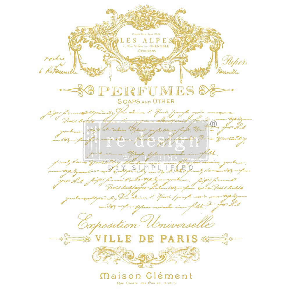 Perfume Notes Decor Transfer