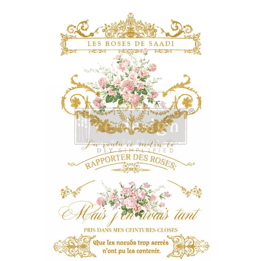Les Roses Decor Transfer