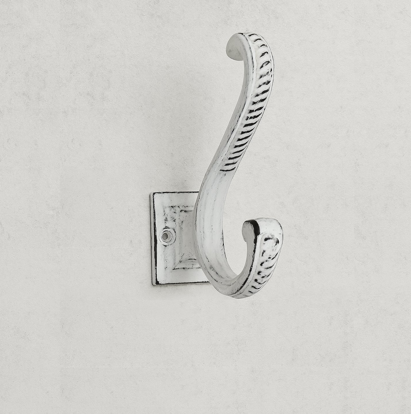 Mare Dbl Hook Cast Iron Antique White