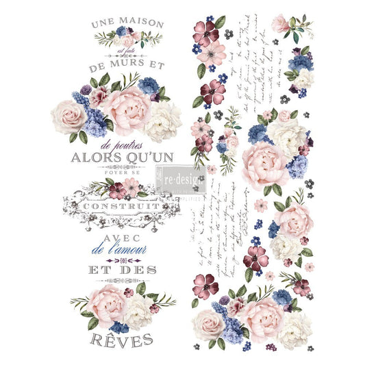 Lavender Bush Decor Transfer