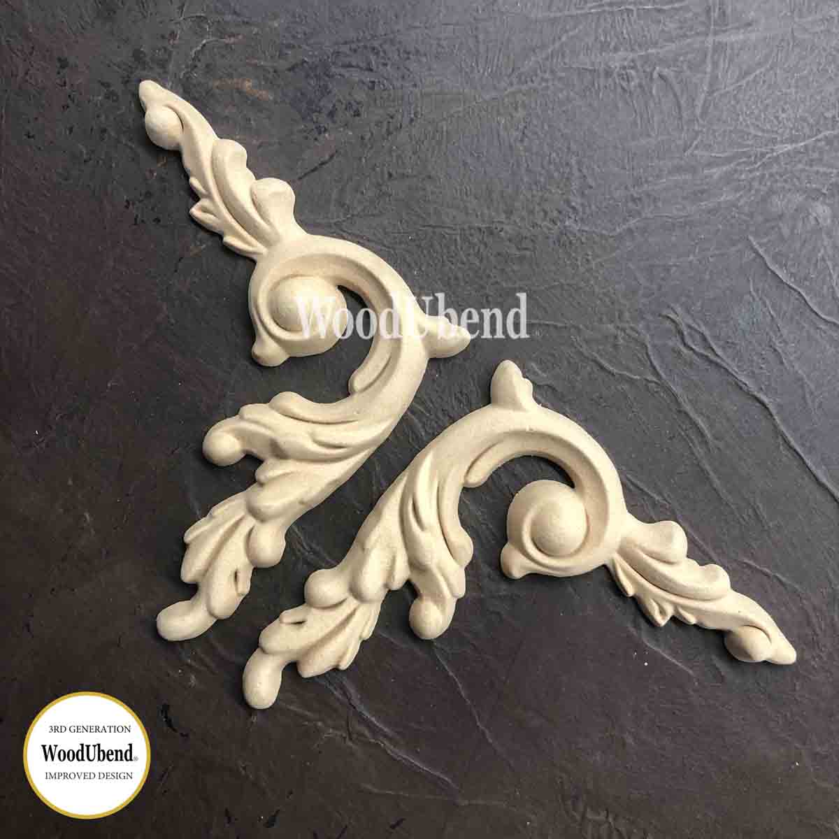 WoodUbend WUB1318-9 Set of two Baroque Corners