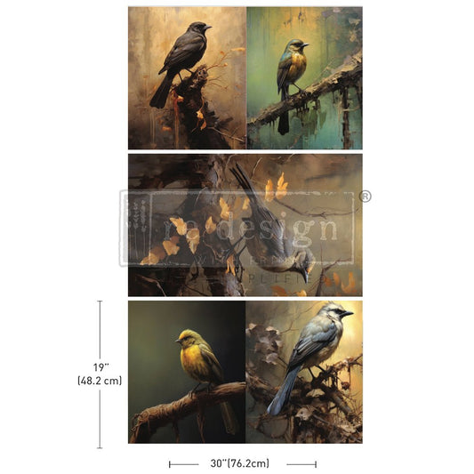 Avian Dreamscape Decoupage Paper - Regained Relics