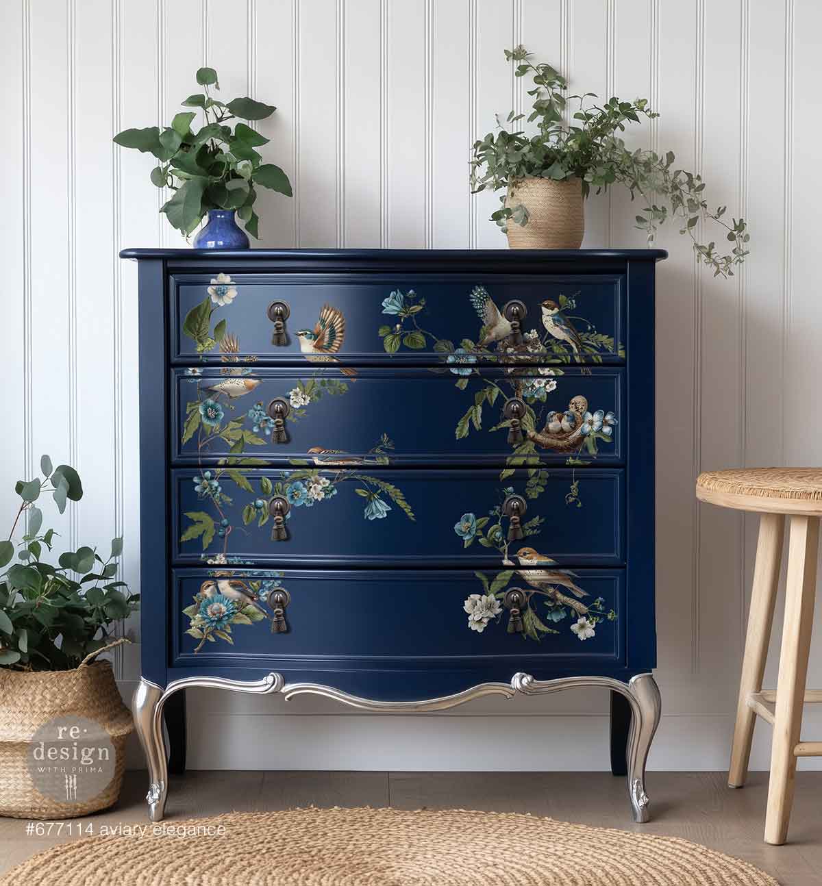 Aviary Elegance Flat Decor Transfer - Regained Relics