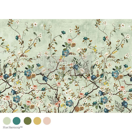 Blossom Perch Decoupage Paper - Regained Relics