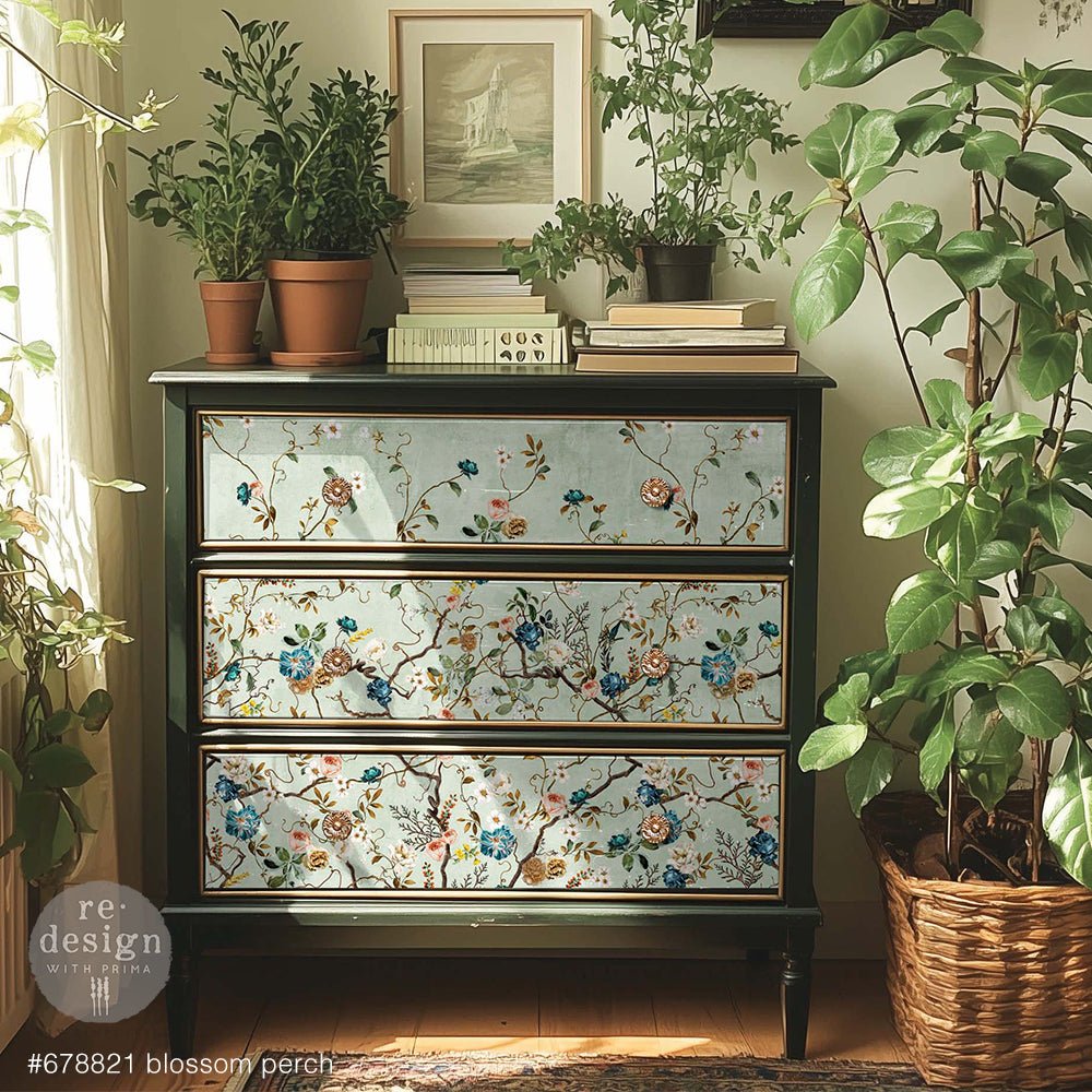 Blossom Perch Decoupage Paper - Regained Relics
