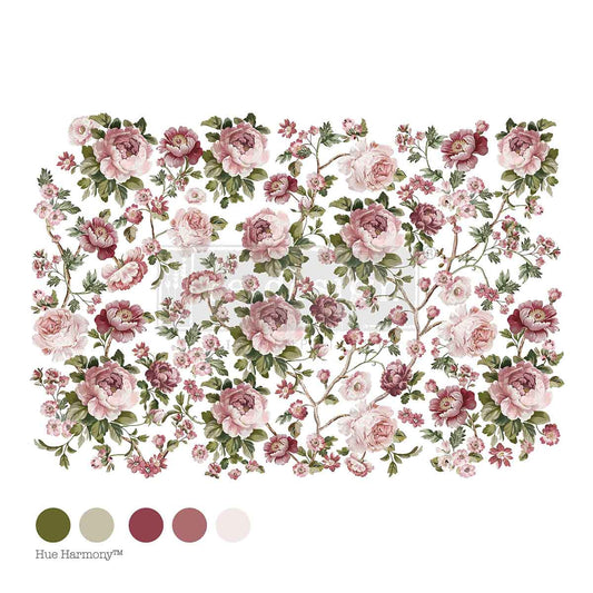 Blushing Blooms Symphony Flat Decor Transfer - Regained Relics