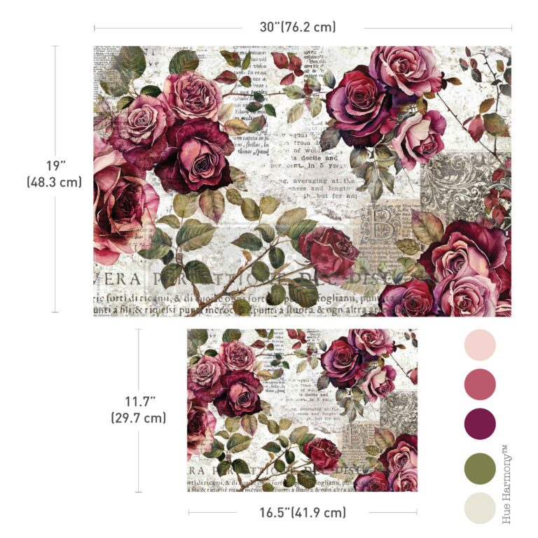Crimson Elements Double Delight Decoupage Paper