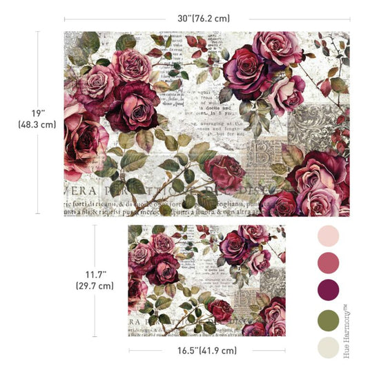Crimson Elements Double Delight Decoupage Paper