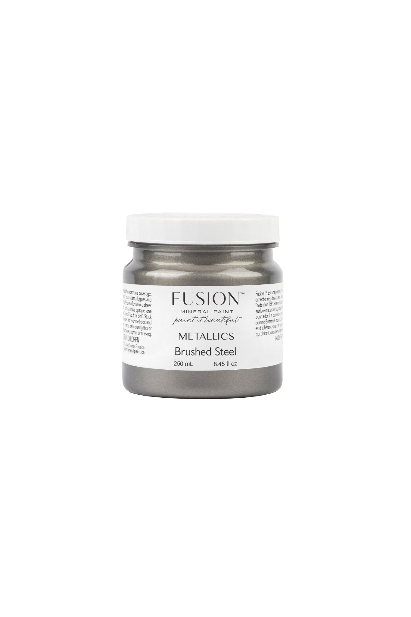 Fusion Mineral Paint Brushed Steel Metallic - Regained Relics