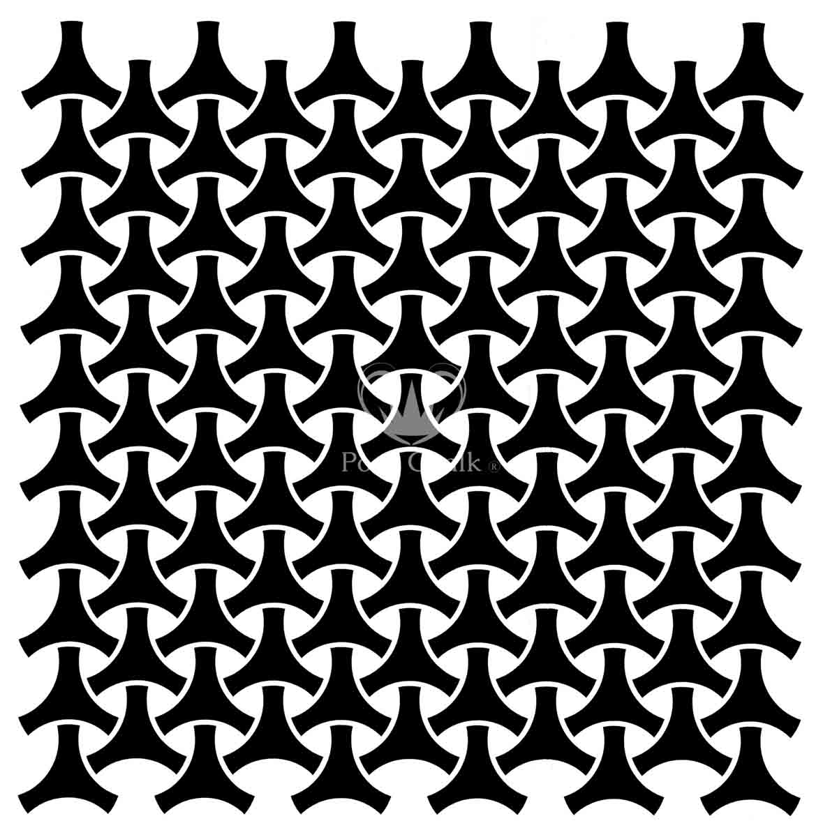 Geo Weave Posh Chalk Premium Stencil - Regained Relics