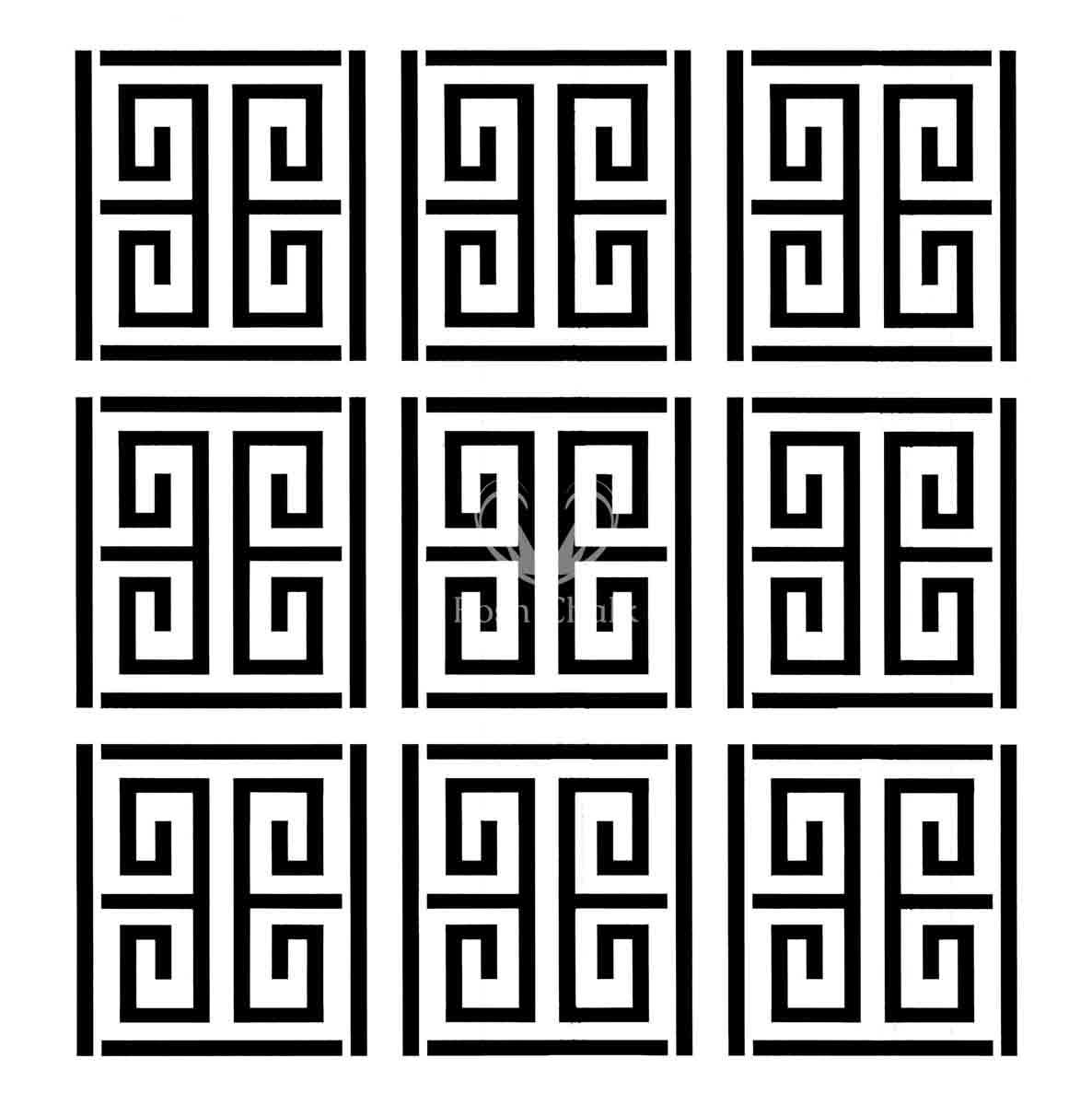 Greek Maze Posh Chalk Premium Stencil - Regained Relics