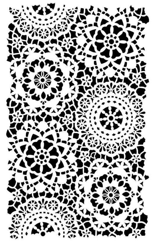 Large Posh Hippy Lace Premium Stencil - Regained Relics