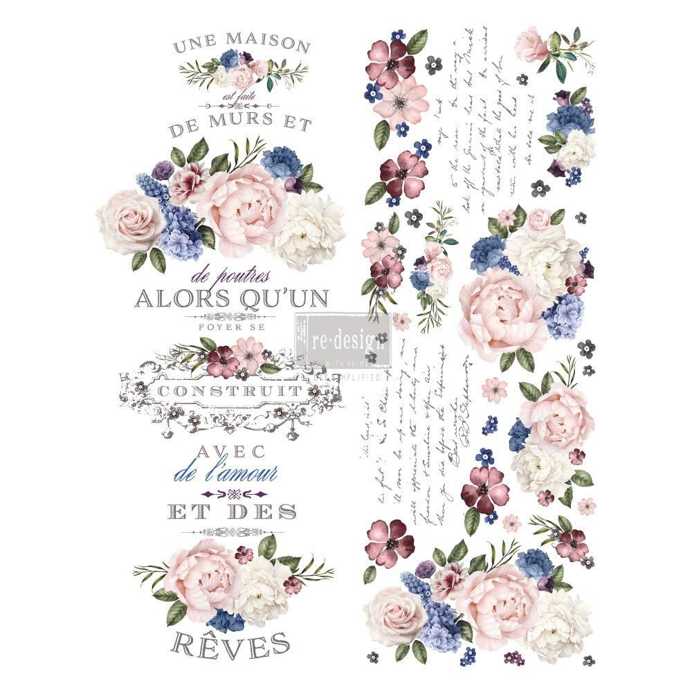 Lavender Bush Decor Transfer - Regained Relics