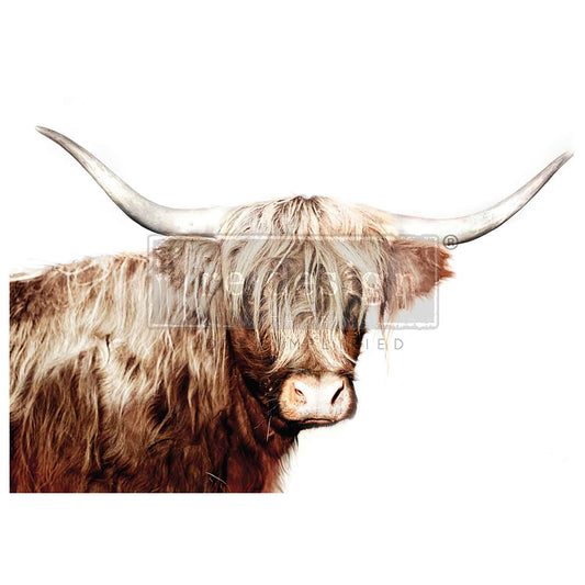 Majestic Moo Decoupage Paper - Regained Relics