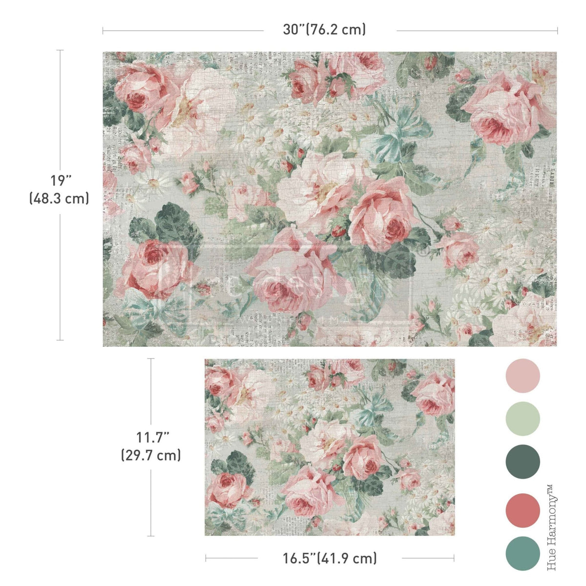 Pink Blossom Bliss Double Delight Decoupage Paper - Regained Relics