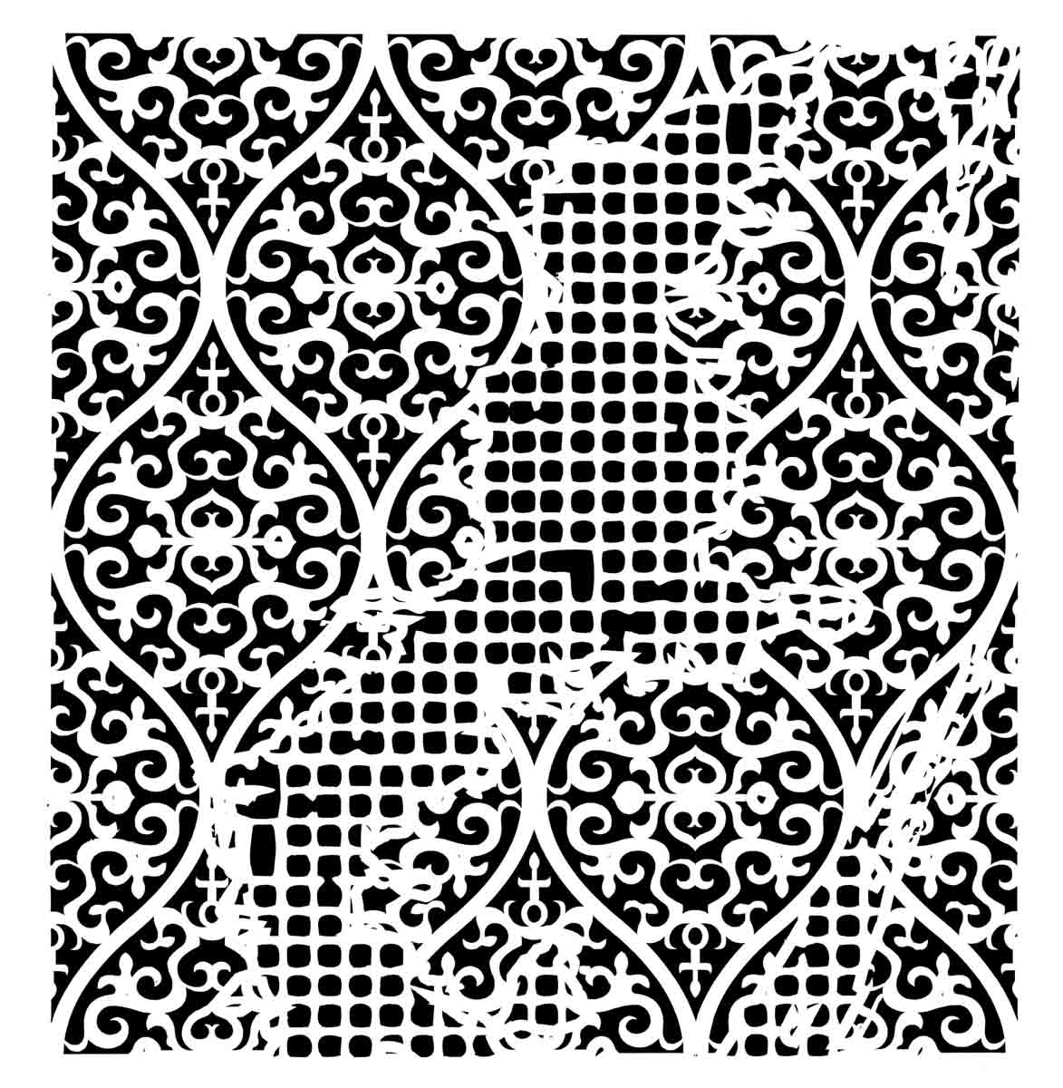 Posh Chalk Premium Stencil Aged Wallpaper - Regained Relics
