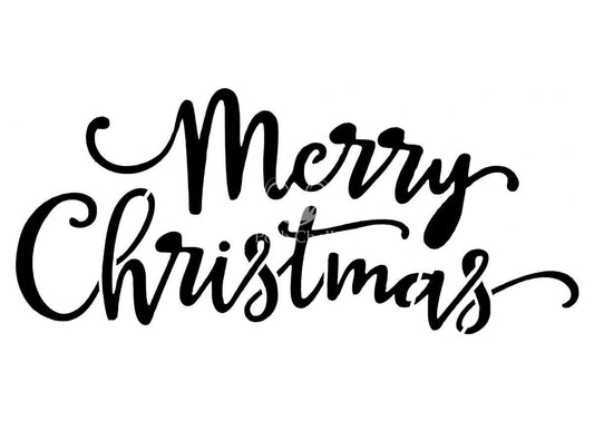Posh Chalk Stencil Merry Christmas - Regained Relics