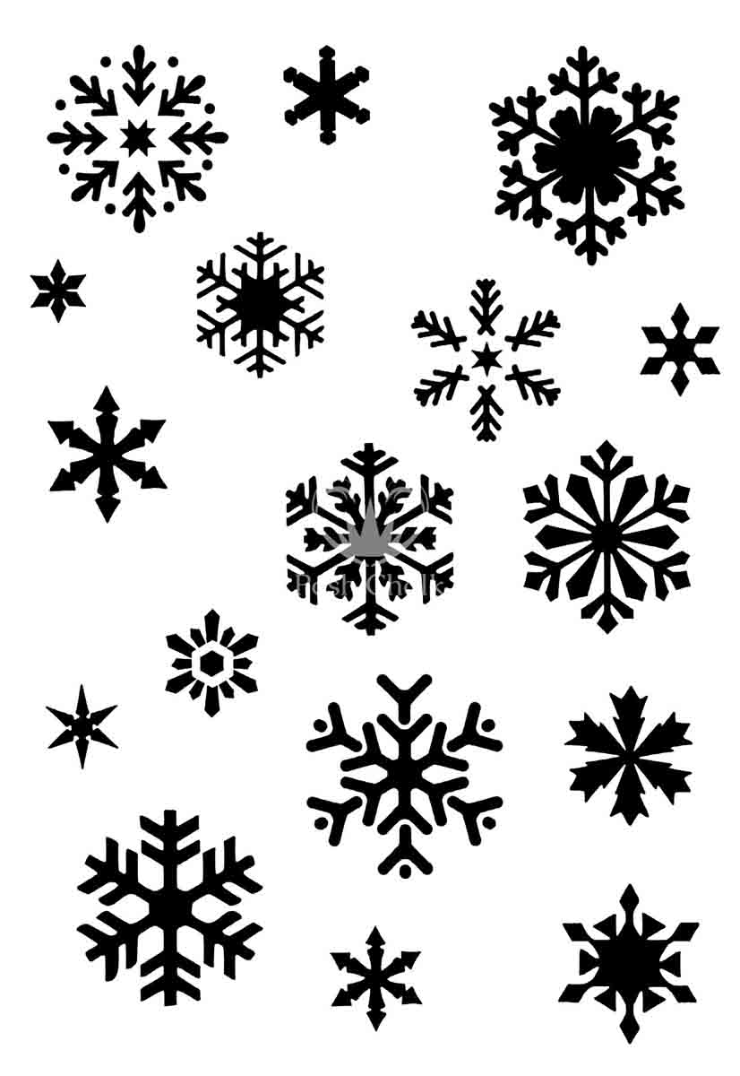 Posh Chalk Stencil Snowflakes