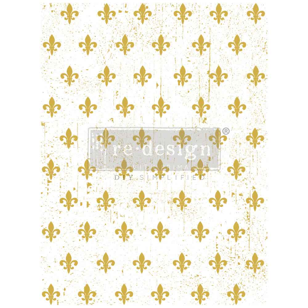 Redesign with Prima Fleur De Lis Decor Transfer - Regained Relics