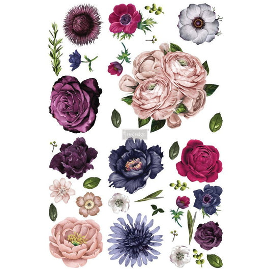 Redesign with Prima Lush Floral II Decor Transfer - Regained Relics