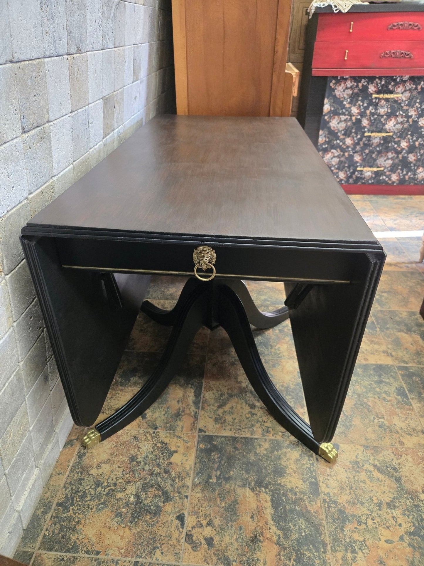 Refinished Duncan Phyfe Replica Drop Leaf - Regained Relics