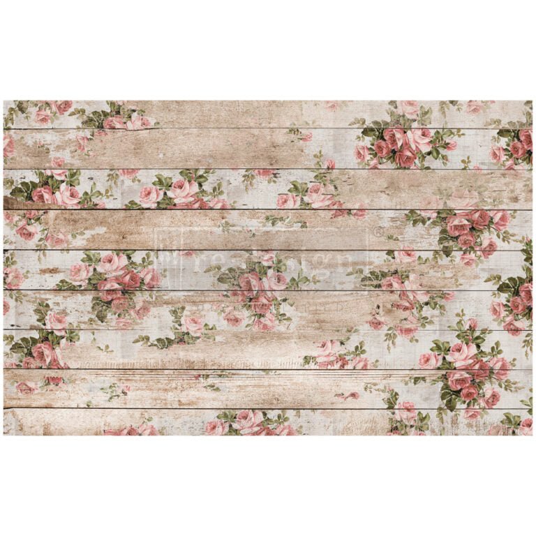 Shabby Floral Decoupage Paper - Regained Relics