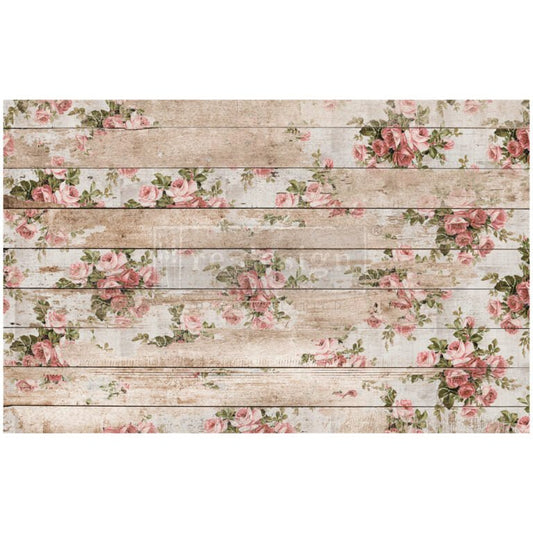 Shabby Floral Decoupage Paper - Regained Relics