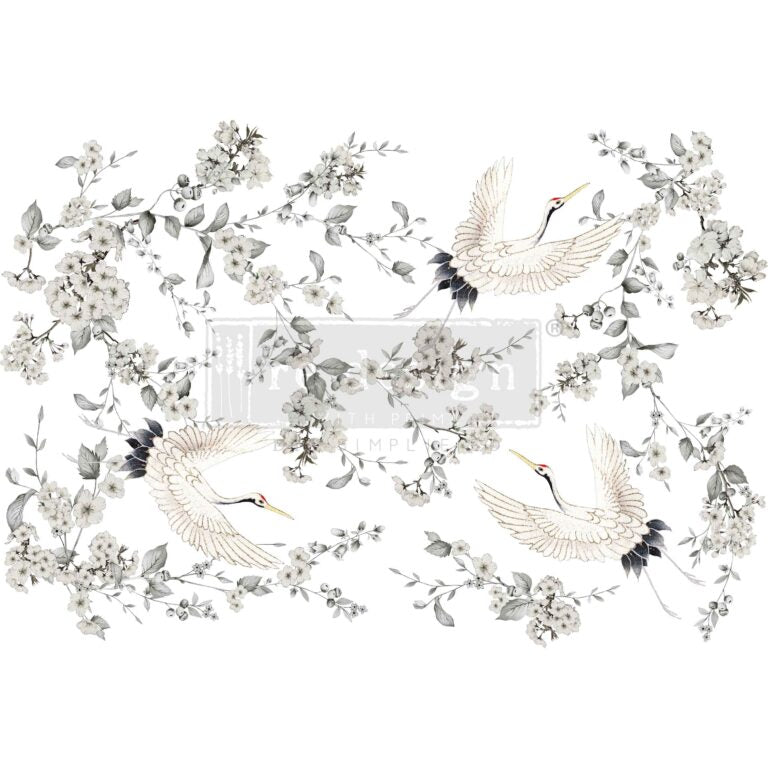 Silver Wings Flat Decor Transfer