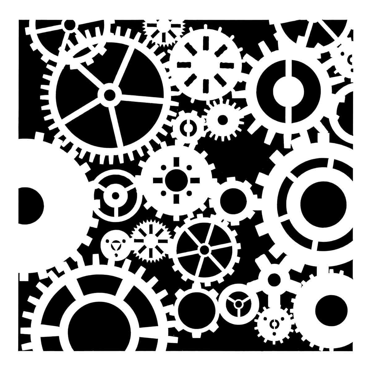 Steampunk Flair Stencil - Regained Relics