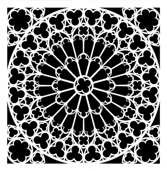 Stone Rosette Posh Chalk Premium Stencil - Regained Relics