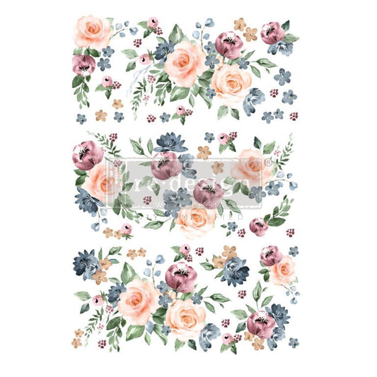 Watercolour Bloom Decor Transfer - Regained Relics