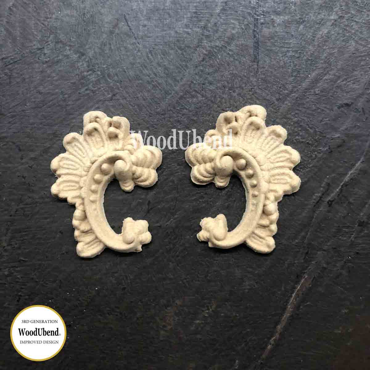WoodUbend WUB2179 Set of 6 pcs small Baroque Embellishments - Regained Relics