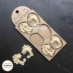 WoodUbend WUB2179 Set of 6 pcs small Baroque Embellishments - Regained Relics
